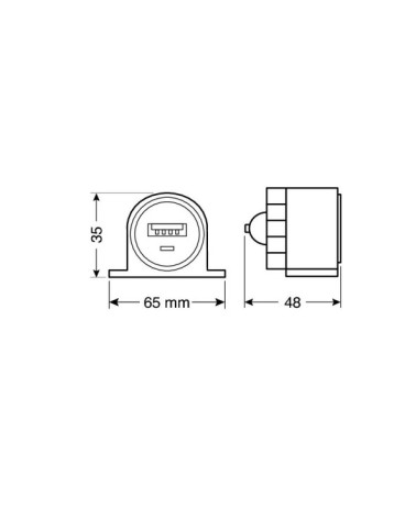 Presa USB, 2100mA, 12 24V