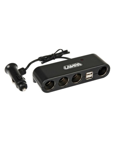 Multi-Socket 4+2, presa corrente quadrupla con USB - 12 24V