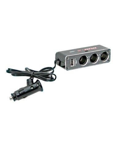 Dual-Power, presa corrente tripla con USB, 12 24V