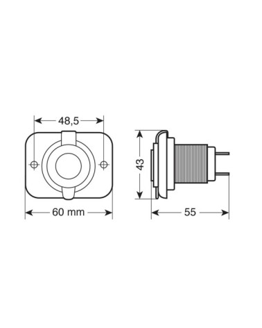 Ext-10, presa di corrente Safe Lock, 12 24V