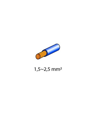 10 terminali - capicorda doppio innesto maschio+femmina - Blu