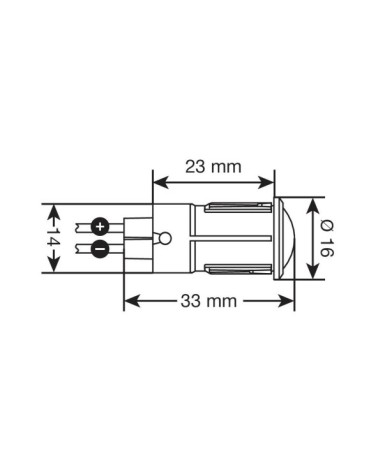 Spia a Led rosso - 12 24V - 20A