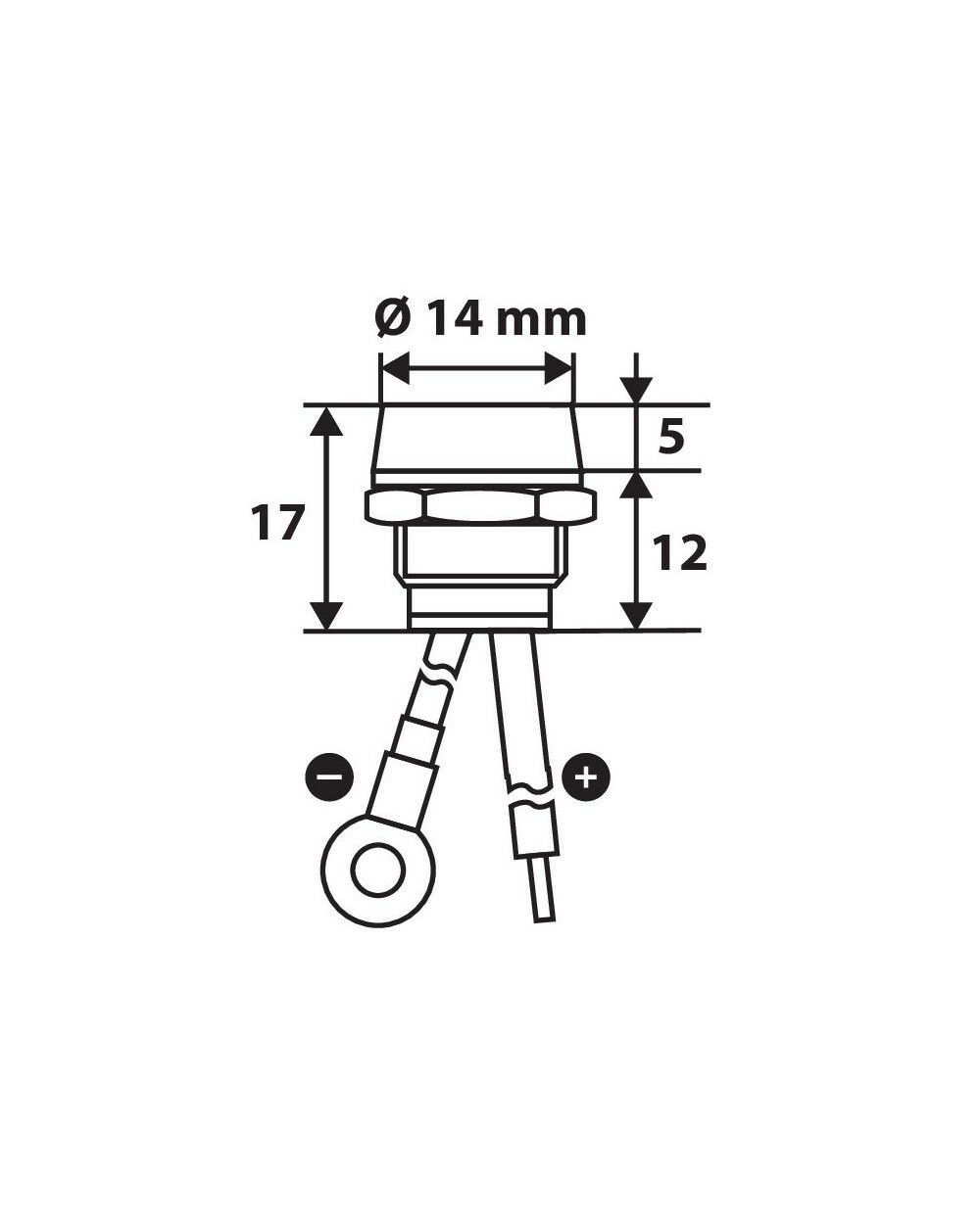 lampada spia blu 24Vac - con Led integrato, H4371B/24