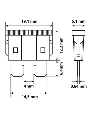 Set 10 fusibili lamellari assortiti, 12 32V