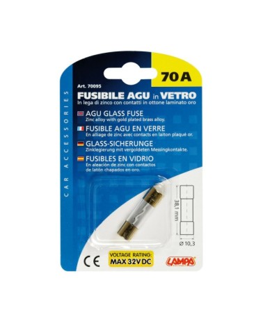 Fusibile AGU in vetro, 12 32V - 70A