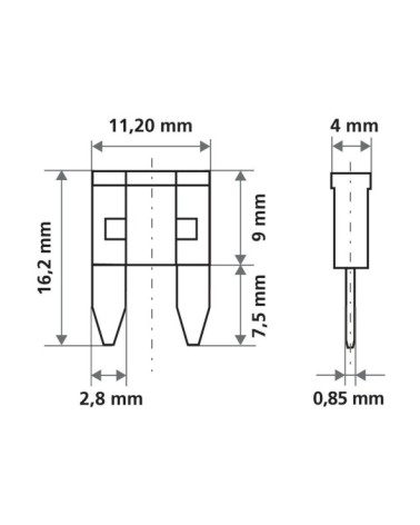 Smart Led, set 6 micro-fusibili lamellari con spia a led, 12 32V - 25A