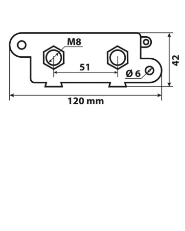 Porta fusibile tipo ANL con coperchio