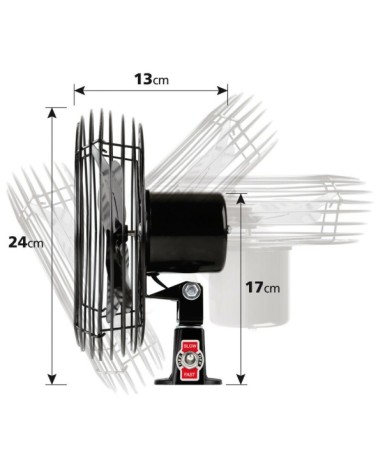 Premium, ventilatore in metallo d. 8” - 24V