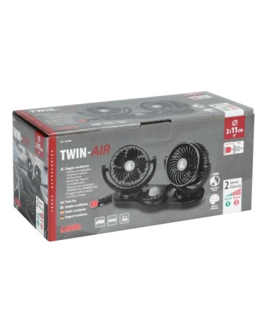 Twin-Air, doppio ventilatore a due velocità, d. 4” - 24V