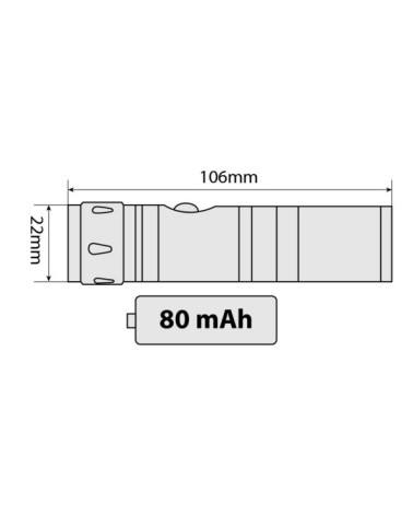 Pocket-Led, torcia ricaricabile in alluminio anodizzato, 12V