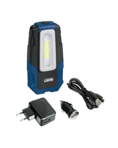 GL-2, lampada ispezione ricaricabile a LED COB - 12 24 230V