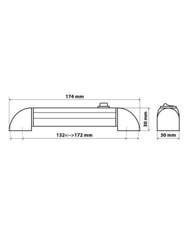 Pivot-4, luce di cortesia a 4 led, 12 24V