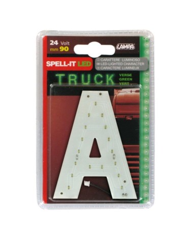 Spell-It Led, 90 mm, 24V - Verde - A