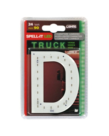 Spell-It Led, 90 mm, 24V - Verde - D