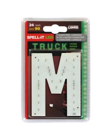 Spell-It Led, 90 mm, 24V - Verde - M