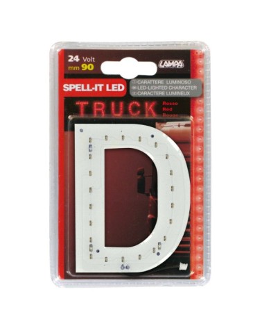 Spell-It Led, 90 mm, 24V - Rosso - D