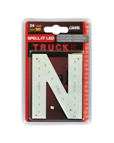 Spell-It Led, 90 mm, 24V - Rosso - N