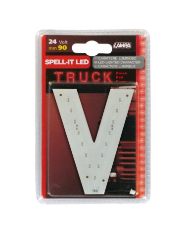 Spell-It Led, 90 mm, 24V - Rosso - V