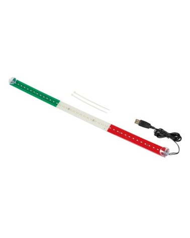 Bandiera luminosa 60 cm, 42 Led, USB - Italia