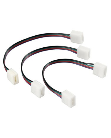 Connect-2, Connettori con prolunga per strisce a Led RGB, set 3 pz