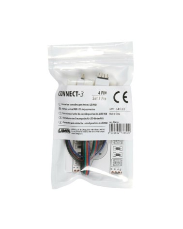 Connect-3, Connettori centralina per strisce a Led RGB, set 3 pz