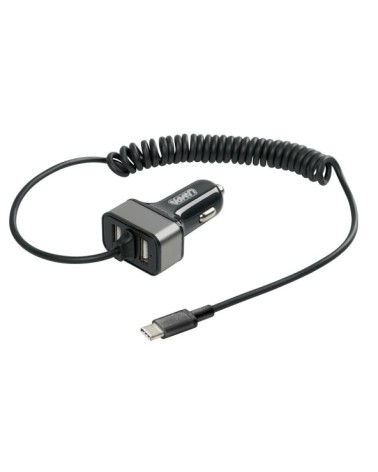 Caricabatteria Usb Type-C con 2 porte Usb - Fast Charge - 6000 mA - 12 24V