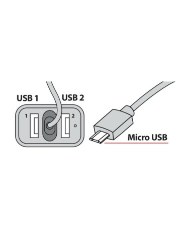 Caricabatteria Micro Usb con 2 porte Usb - Fast Charge - 5800 mA - 12 24V