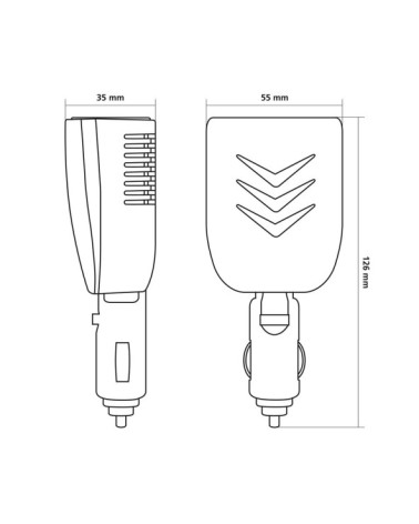 Caricabatteria 4 porte Usb - 6800 mA - 12 24V