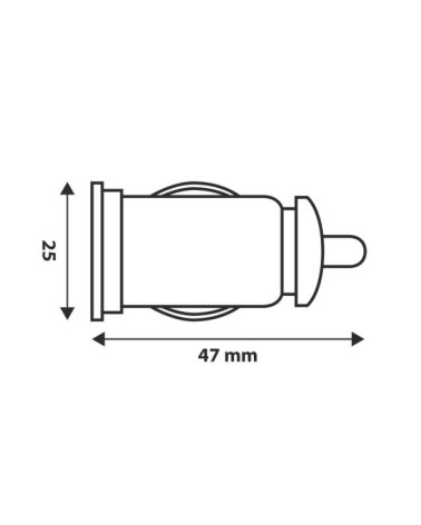 Caricabatteria 1 porta Usb - 1000 mA - 12 24V