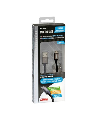 Cavo rinforzato Usb  al  Micro Usb - 100 cm - Nero