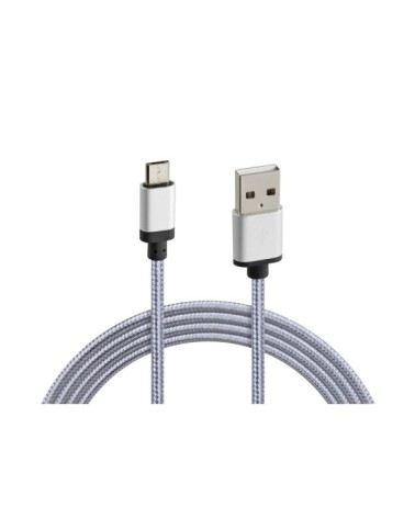 Cavo rinforzato Usb  al  Micro Usb - 100 cm - Grigio