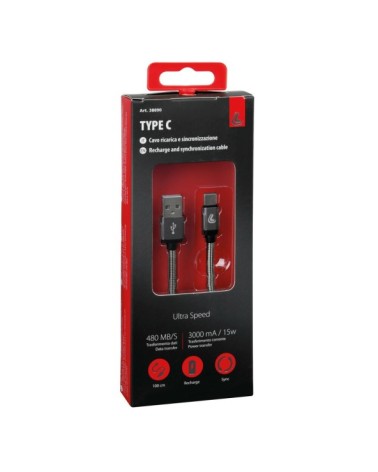 Cavo Usb  al  Usb Type-C - 100 cm - Nero