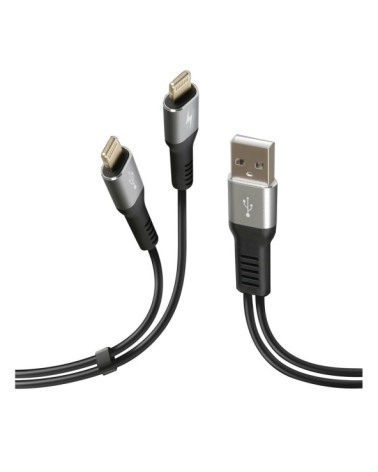 Cavo con doppio connettore, Usb  al  Apple 8 Pin - 100 cm - Nero