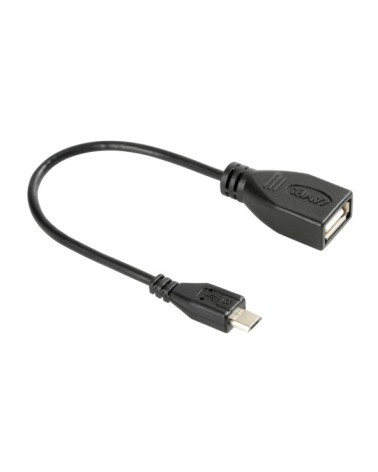 Cavo OTG Usb  al  Micro Usb - 20 cm - Nero