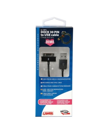 Cavo Usb  al  Samsung Dock 30 Pin - 100 cm - Nero