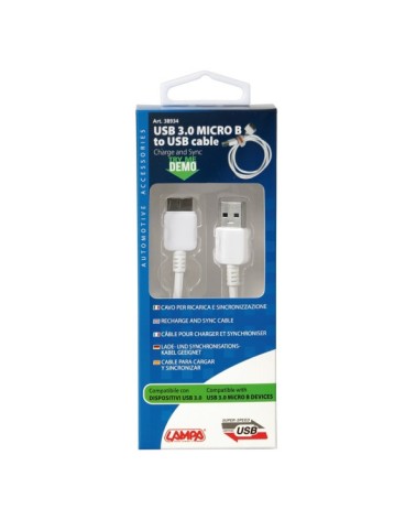 Cavo Usb  al  Usb 3.0 Micro B - 100 cm - Bianco