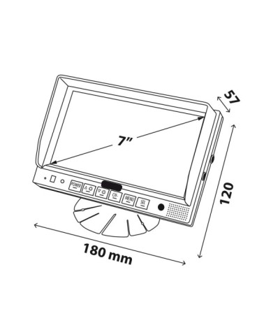 M1, Monitor LCD 7", Cam 1