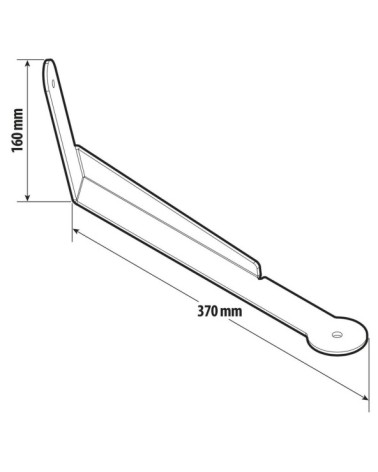 Staffa per antenna CB, versione lunga - compatibile per  Scania R Serie 5 dal 03 04 al 08 09 -  Scania R Serie 6 dal 09 09 al 08