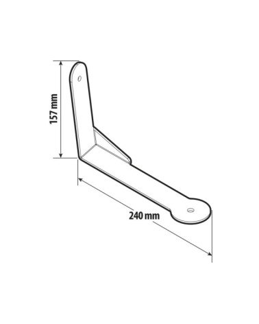 Staffa per antenna CB, versione corta - compatibile per  Scania R Serie 5 dal 03 04 al 08 09 -  Scania R Serie 6 dal 09 09 al 08