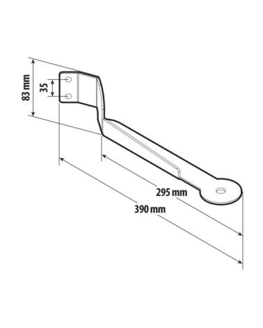 Staffa per antenna CB, versione corta - compatibile per  Scania R Serie 7 - New Generation dal 11 16 al  -  Scania S Serie 7 - N