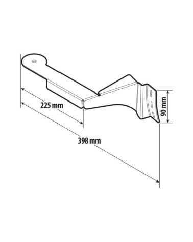 Staffa per antenna CB - compatibile per  Daf XF 105 dal 02 04 al 12 14 -  Daf XF 106 dal 10 12 al 05 21