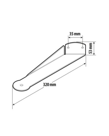 Staffa per antenna CB, versione corta - compatibile per  Daf XF 105 dal 02 04 al 12 14 -  Daf XF 106 dal 10 12 al 05 21