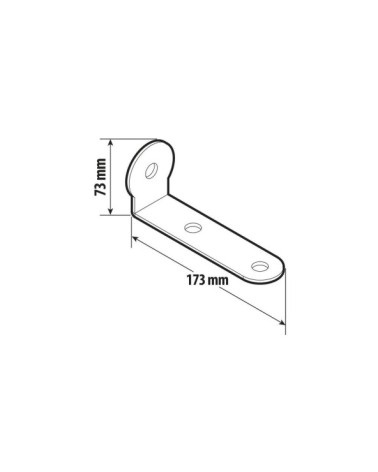 Staffa per antenna CB, versione corta - compatibile per  Iveco Eurocargo dal 10 91 al  solo con parasole