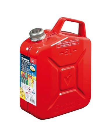 Premium, tanica carburante in metallo - 5 L - Rosso