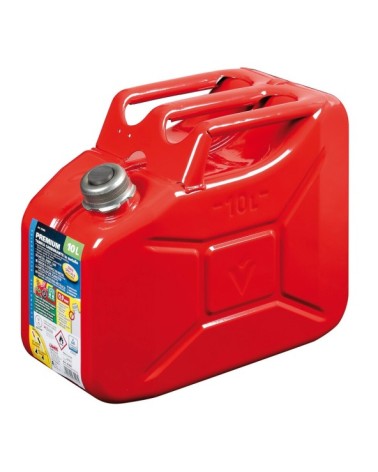 Premium, tanica carburante in metallo - 10 L - Rosso