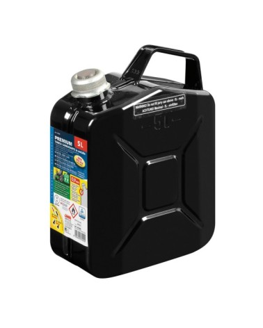 Premium, tanica carburante in metallo - 5 L - Nero