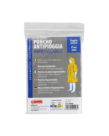 Poncho impermeabile anti pioggia, display 24 pz