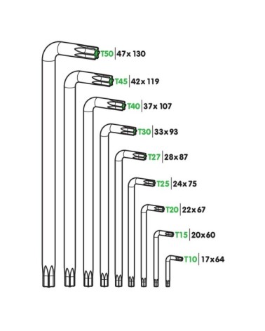 Set 9 chiavi Torx®