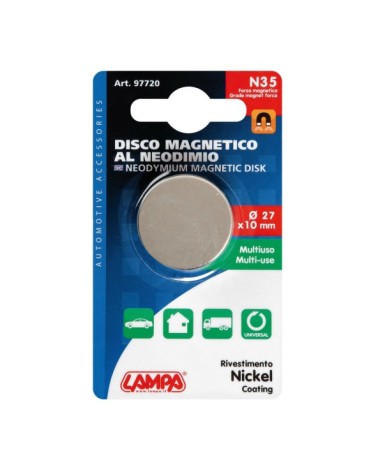 Disco magnetico al neodimio - 132N - 27x10 mm - Blister