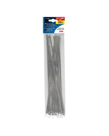 Fascette in acciaio inox, set 20 pz - 4,7x300 mm